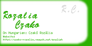 rozalia czako business card